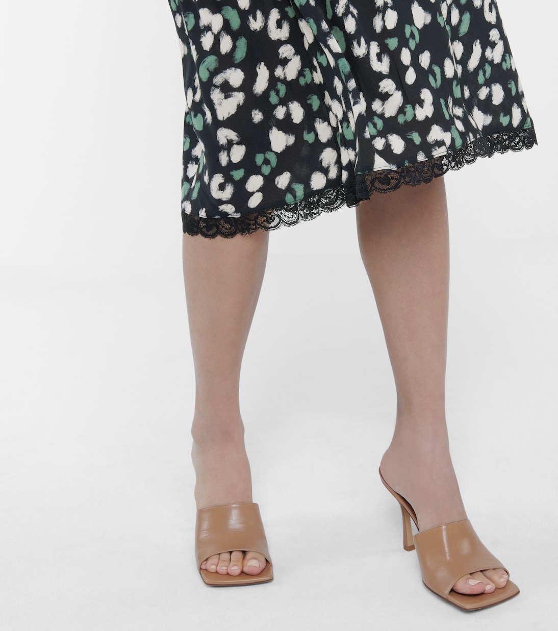 Moanna leopard-print midi skirt | Velvet