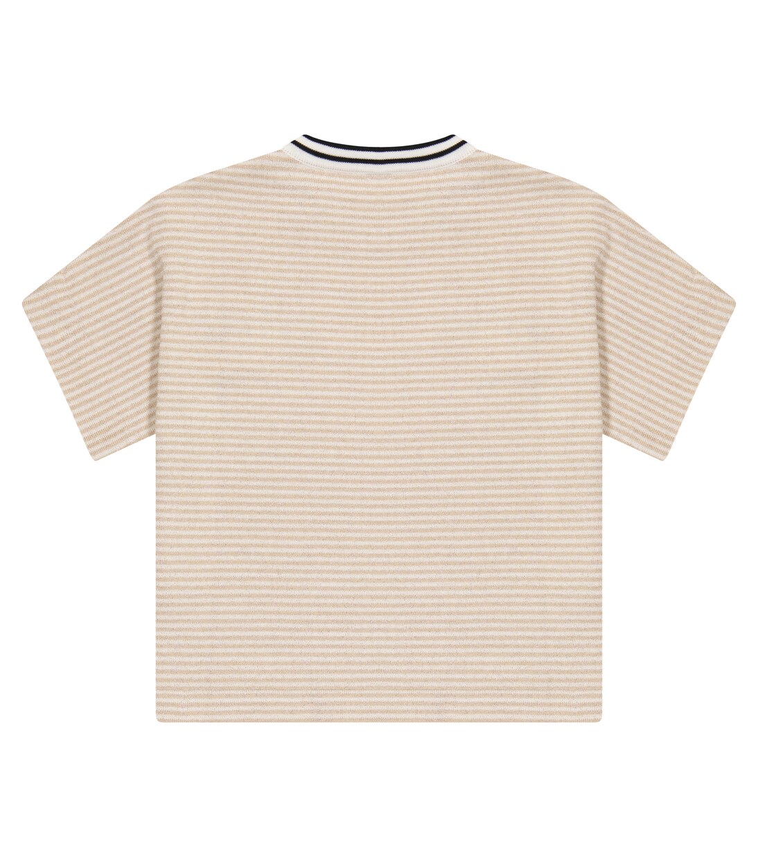 T-shirt a righe in maglia di misto cotone | Brunello Cucinelli Kids