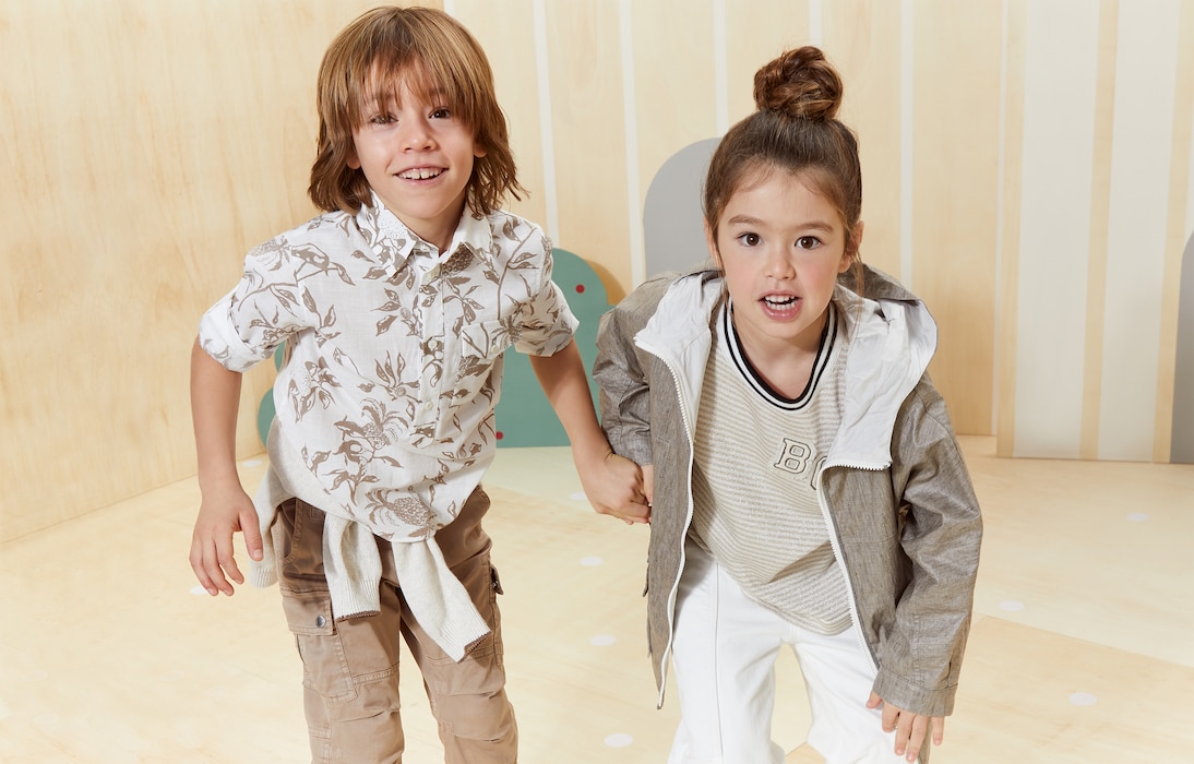 T-shirt a righe in maglia di misto cotone | Brunello Cucinelli Kids