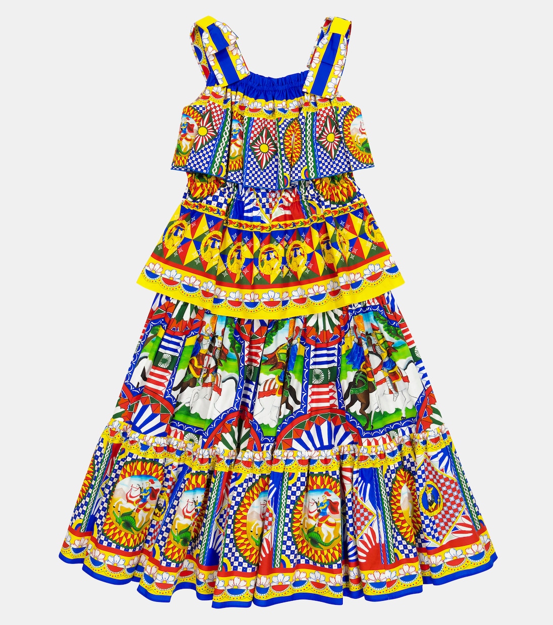Bedrucktes Top aus Baumwollpopeline | Dolce&Gabbana Kids