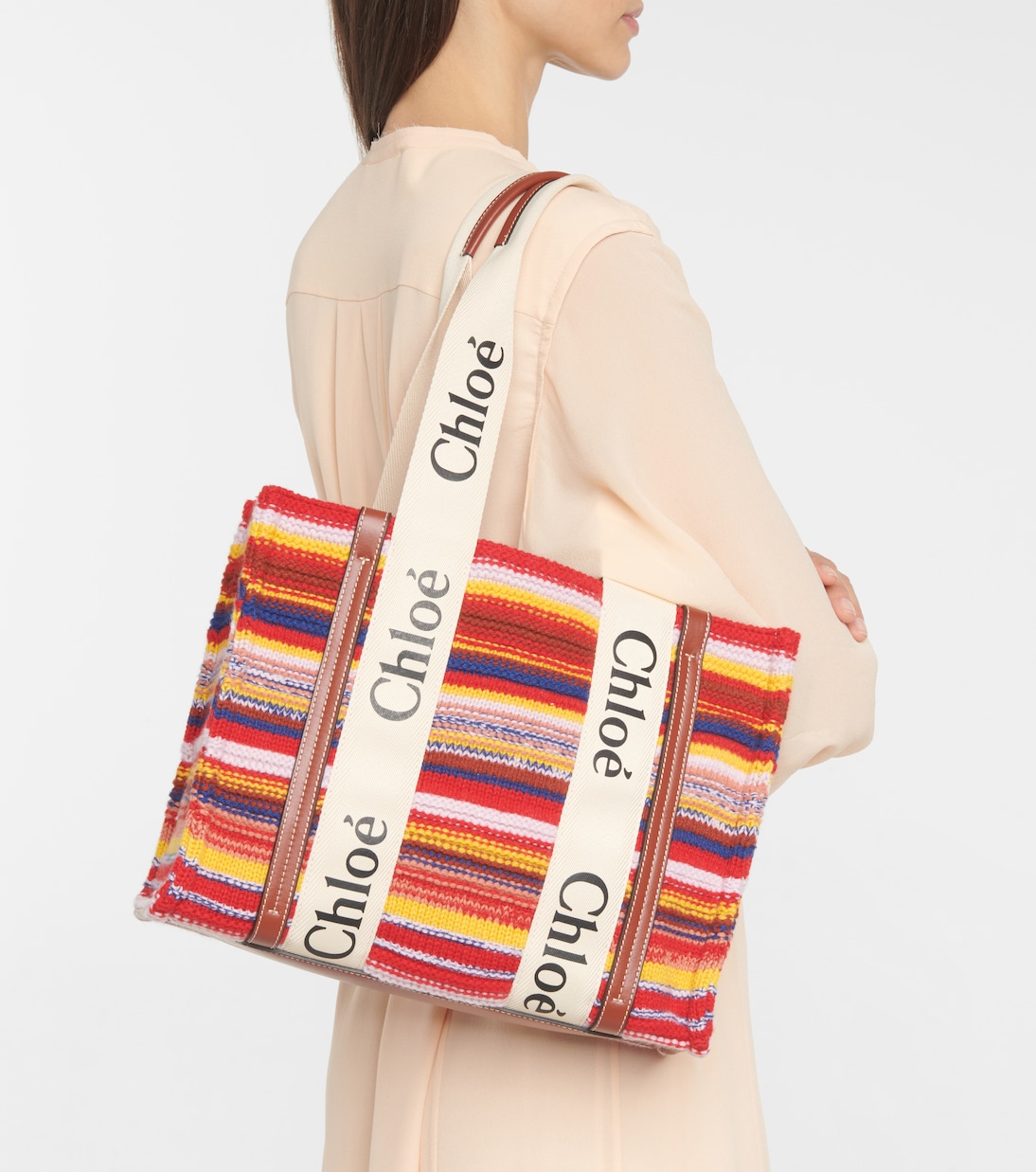 Shopper Woody Small a righe | Chloé