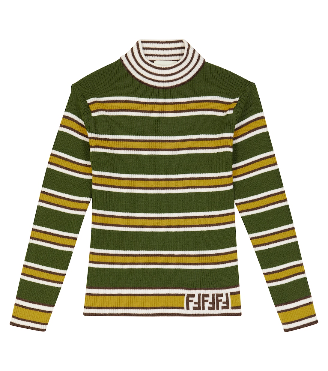 Striped wool turtleneck sweater | Fendi Kids
