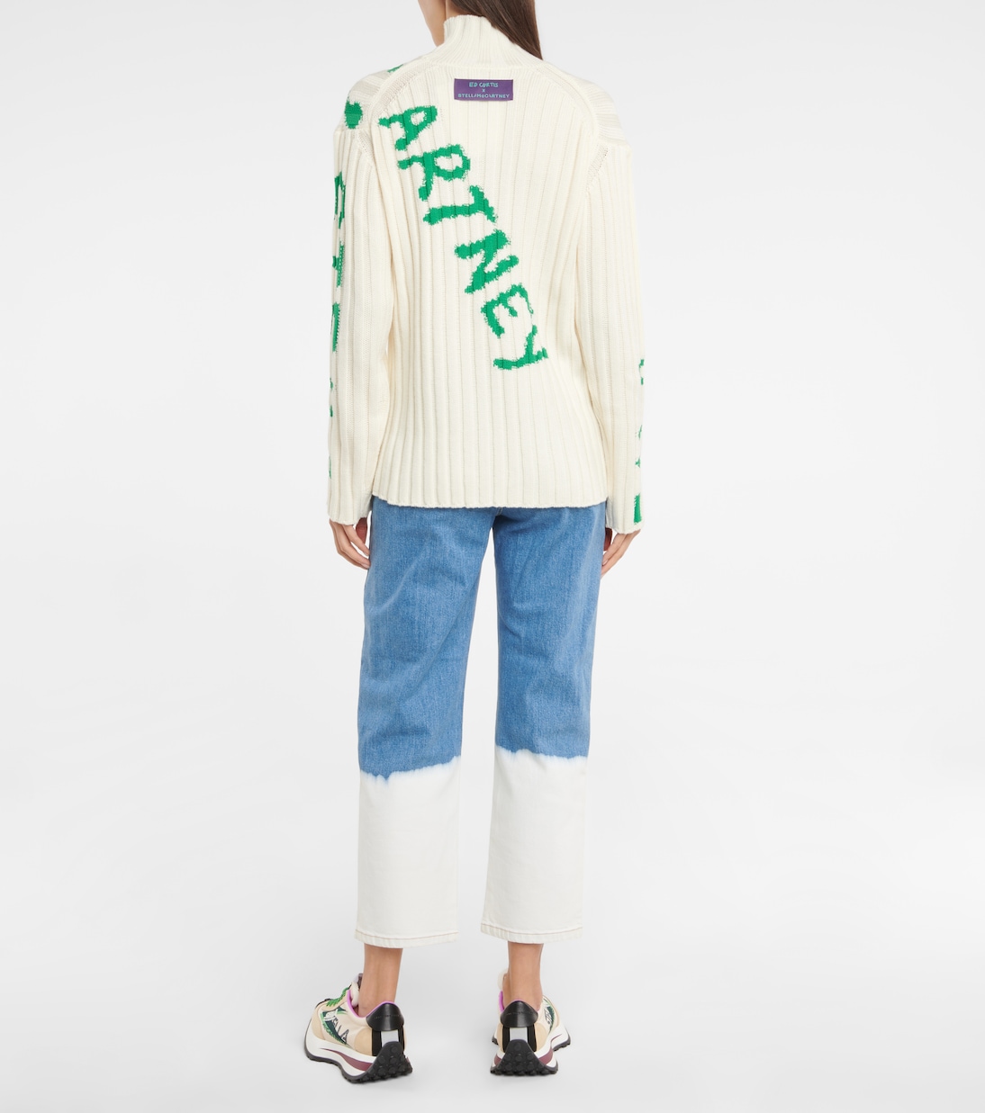 x Ed Curtis jersey en mezcla de lana estampado | Stella McCartney