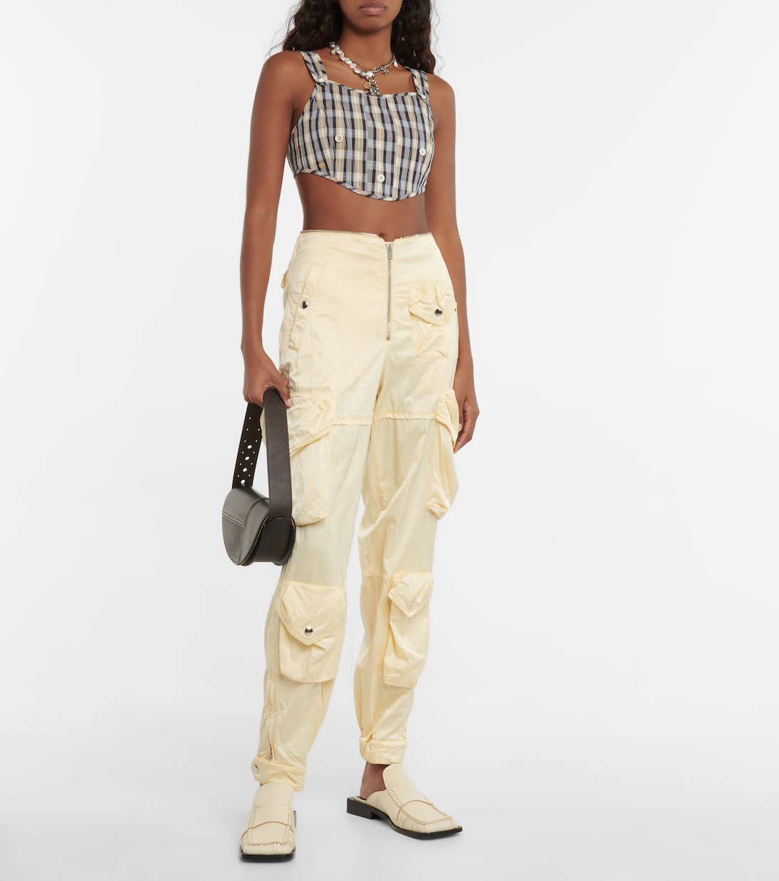 Satin cargo pants | Acne Studios