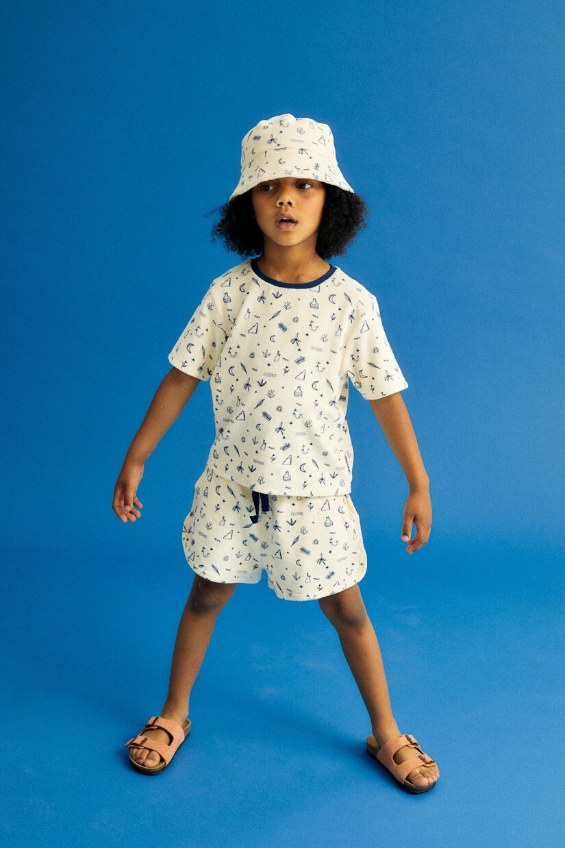 Francis printed toweling shorts | The New Society