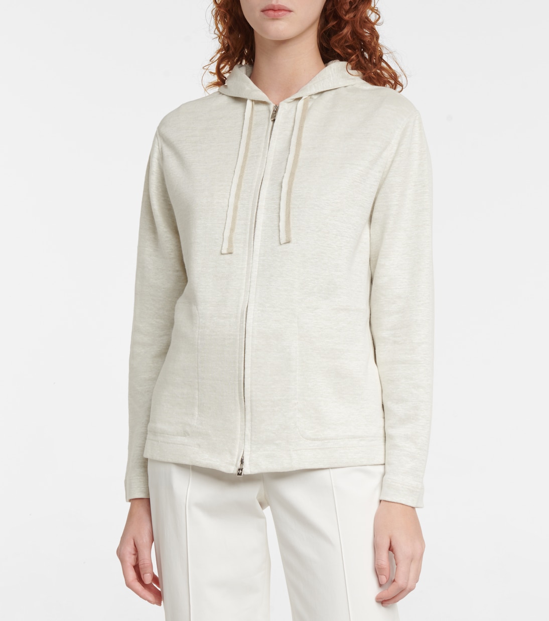 Sudadera de lino con cierre | Loro Piana