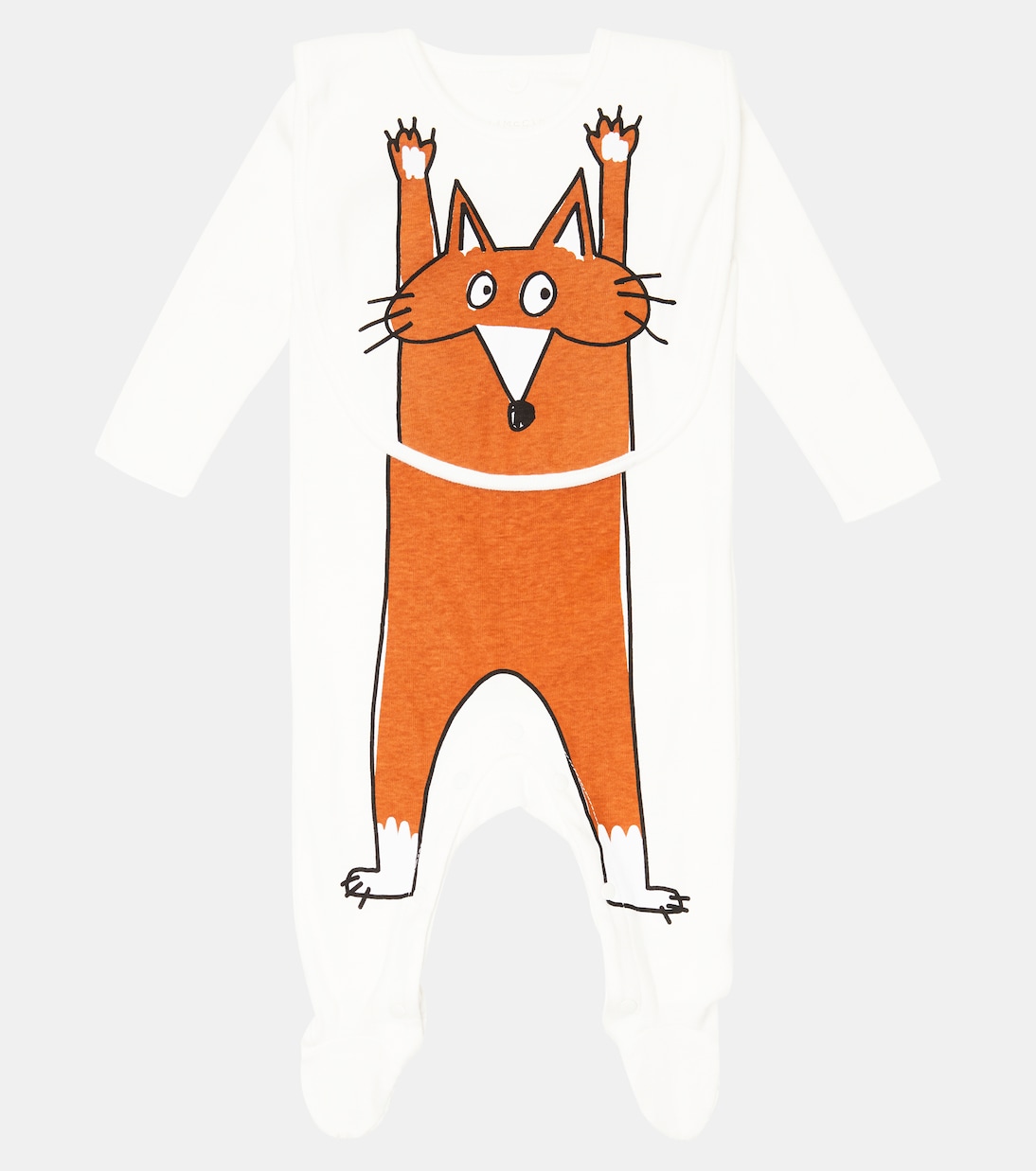 Baby - Tutina e bavaglino in jersey di cotone | Stella McCartney Kids