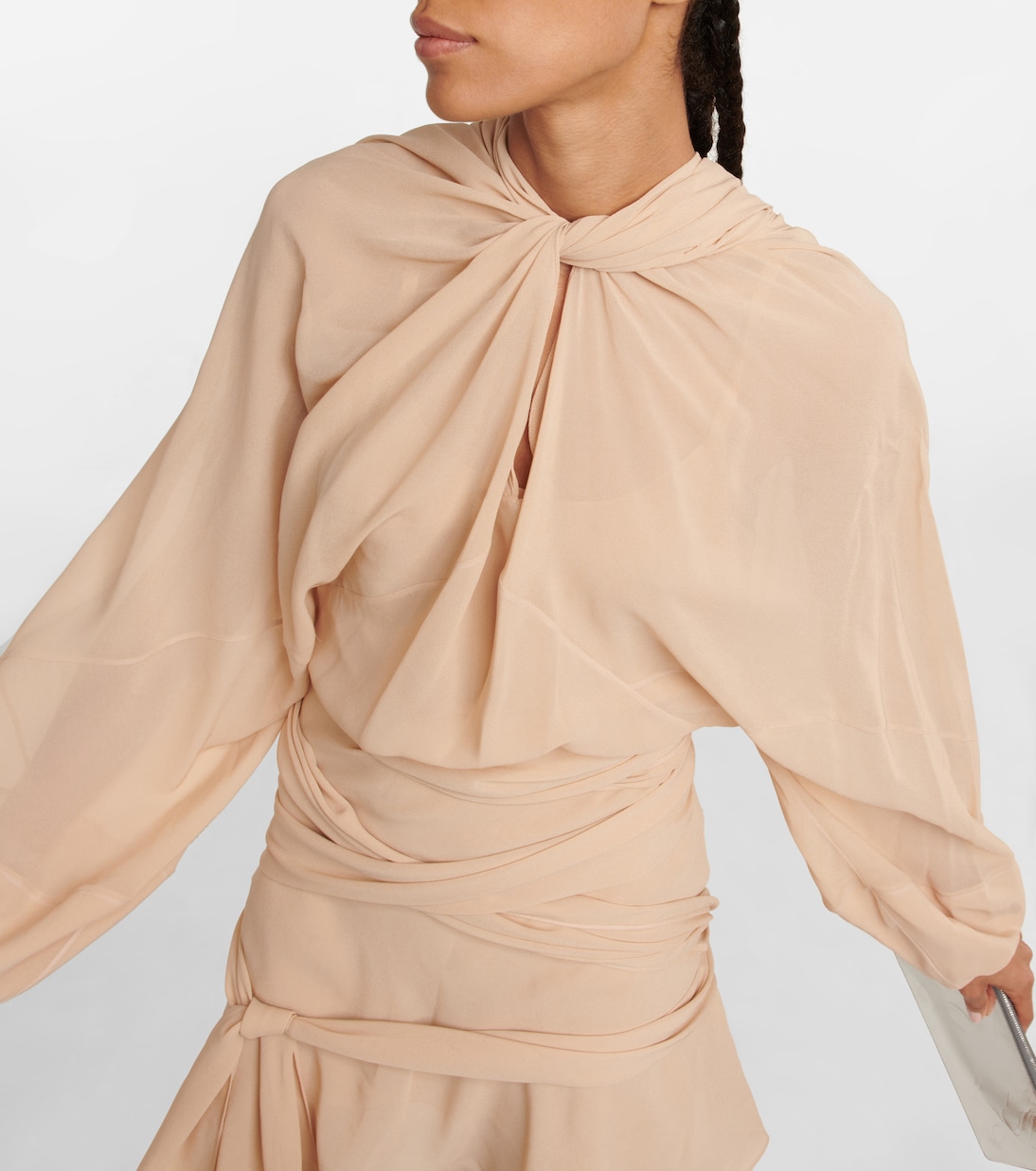 Miniabito in chiffon di seta | Maison Margiela