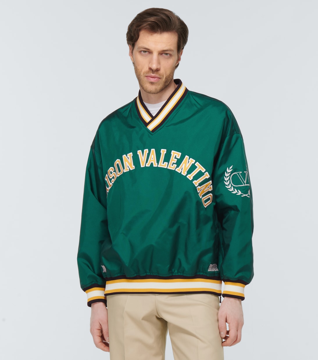 Logo appliqué varsity sweater | Valentino