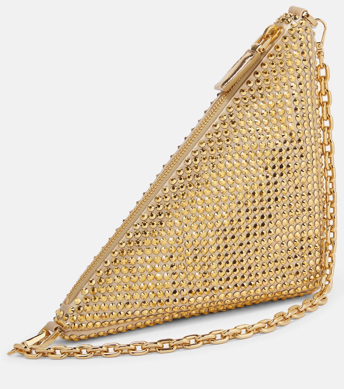 Borsa a spalla Triangle Mini in raso | Prada