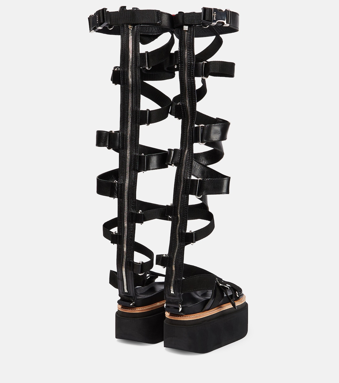 Lace-up leather sandals | Sacai