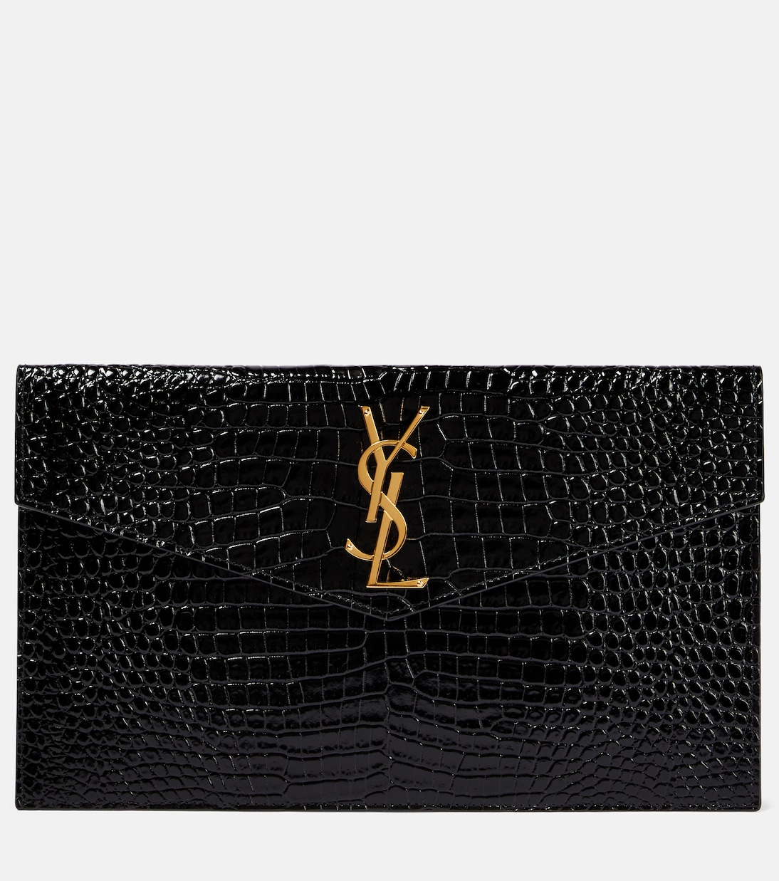 Pochette Uptown en cuir verni | Saint Laurent