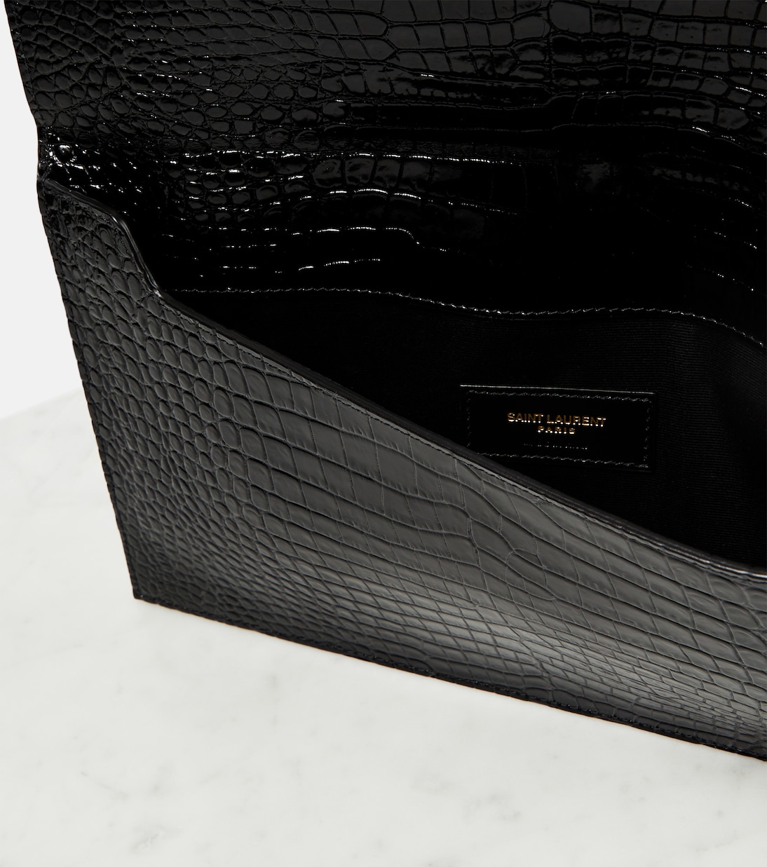 Pochette Uptown en cuir verni | Saint Laurent