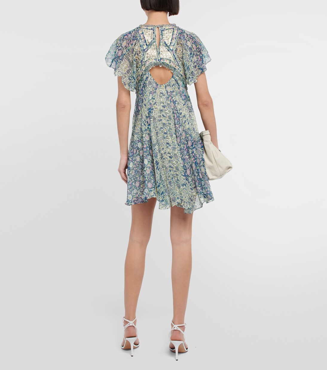 Vestido corto Odile de seda estampado | Isabel Marant