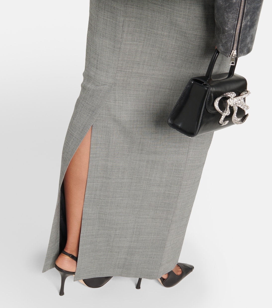 Checked wool maxi skirt | Alessandra Rich
