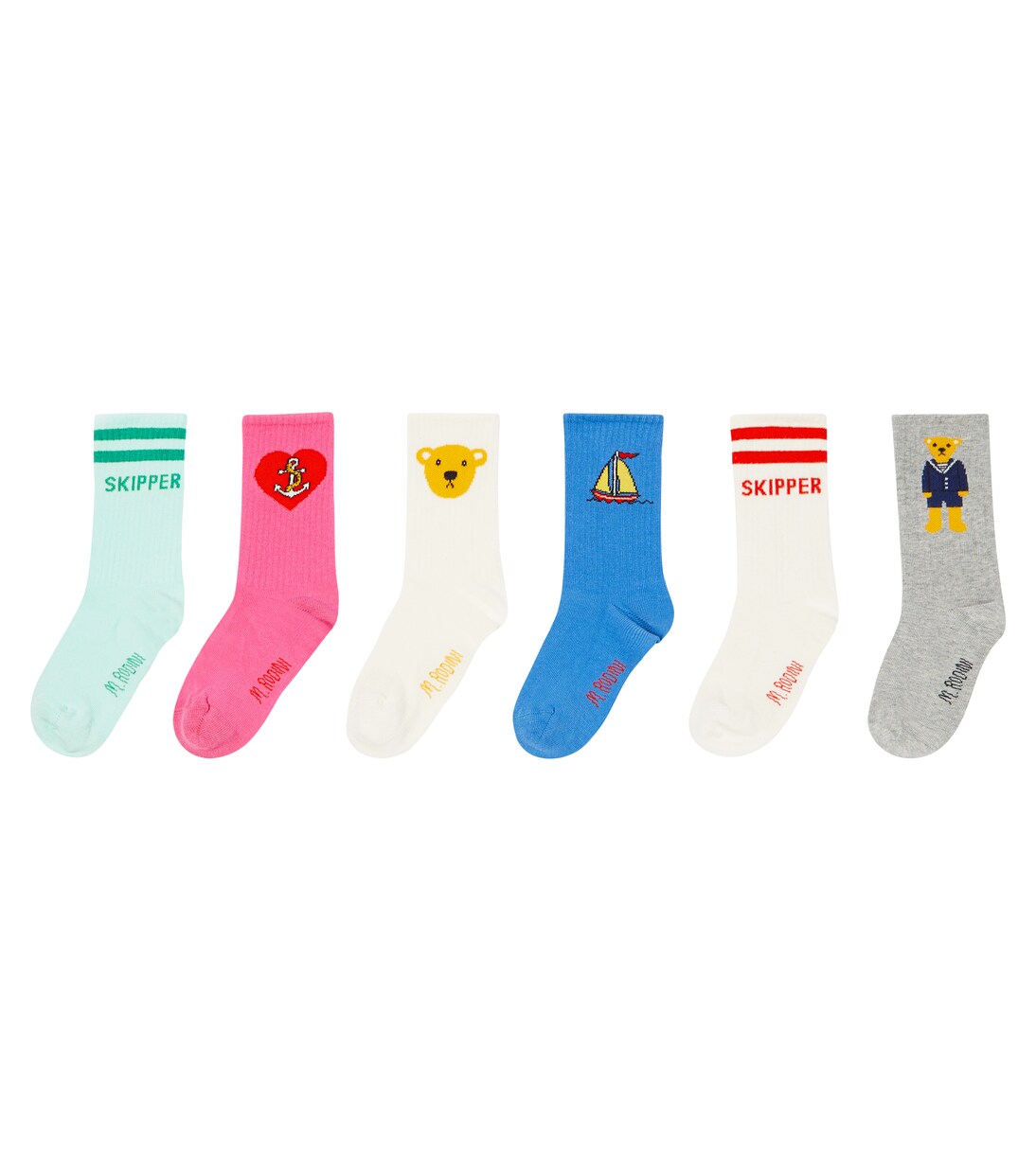 Set of 6 embroidered socks | Mini Rodini