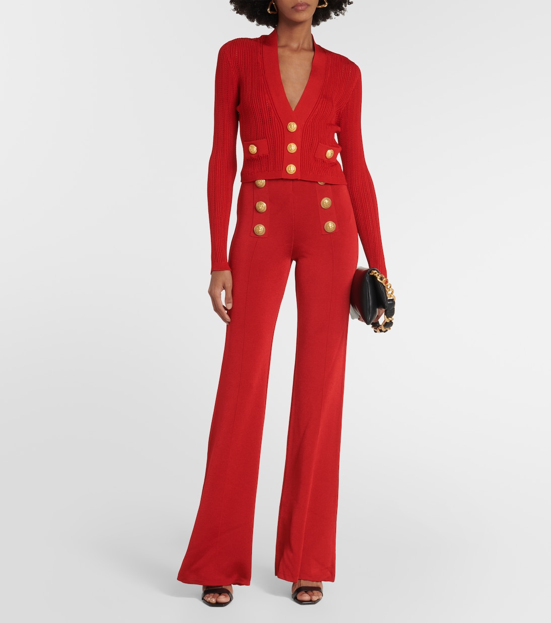 Pantalon évasé à taille haute | Balmain