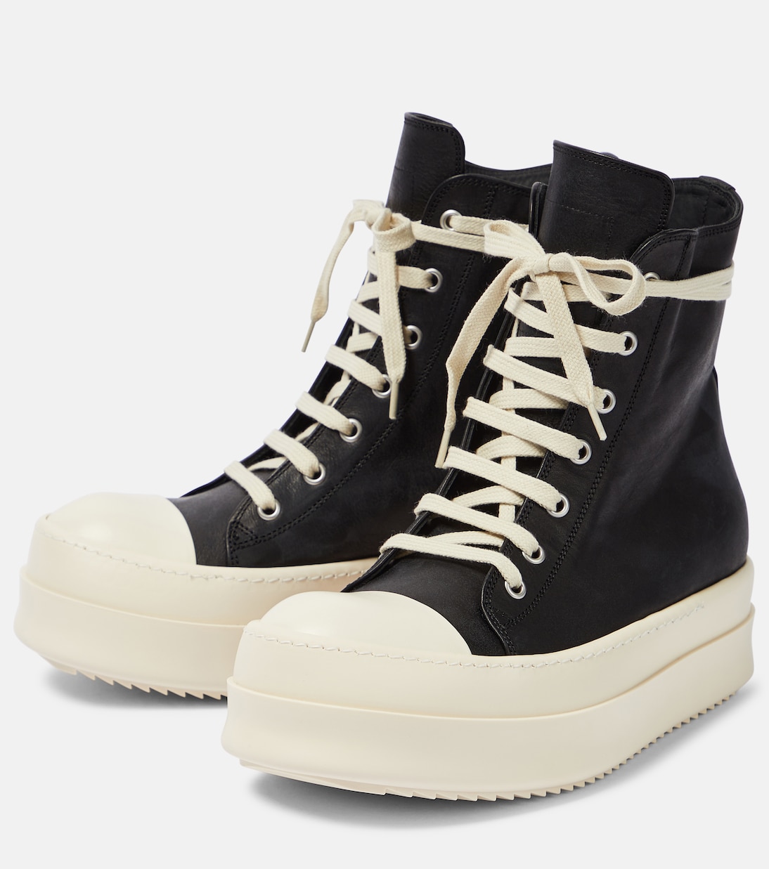 High-Top Sneakers Bumper aus Leder | Rick Owens
