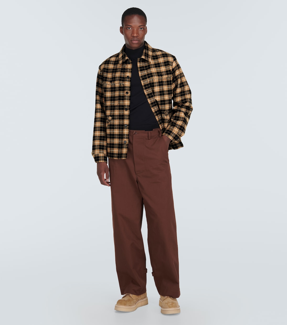Checked wool-blend overshirt | Kenzo