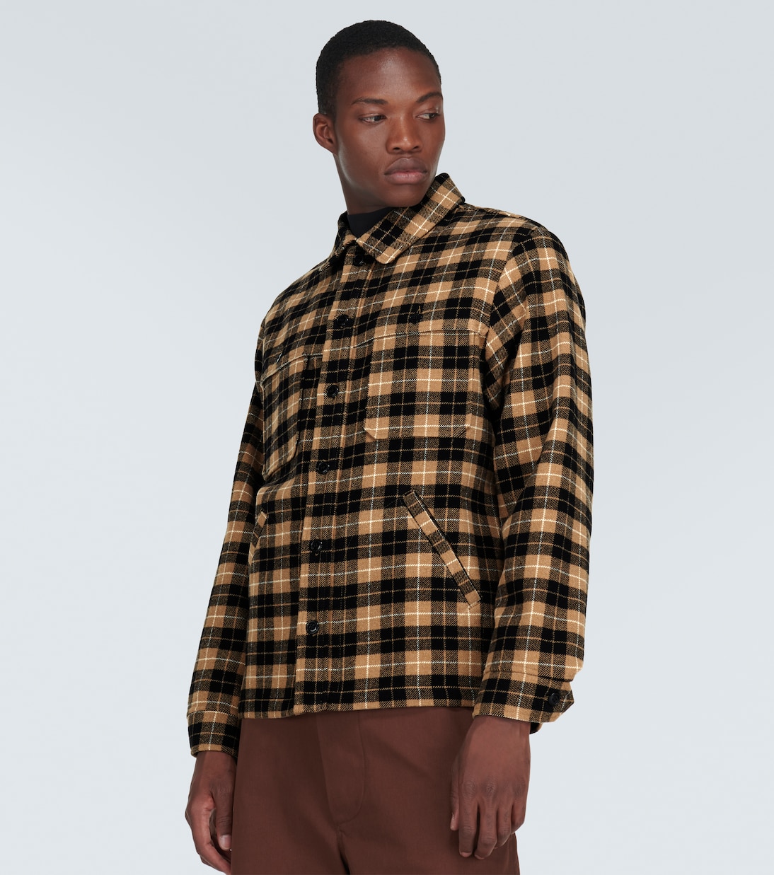 Checked wool-blend overshirt | Kenzo