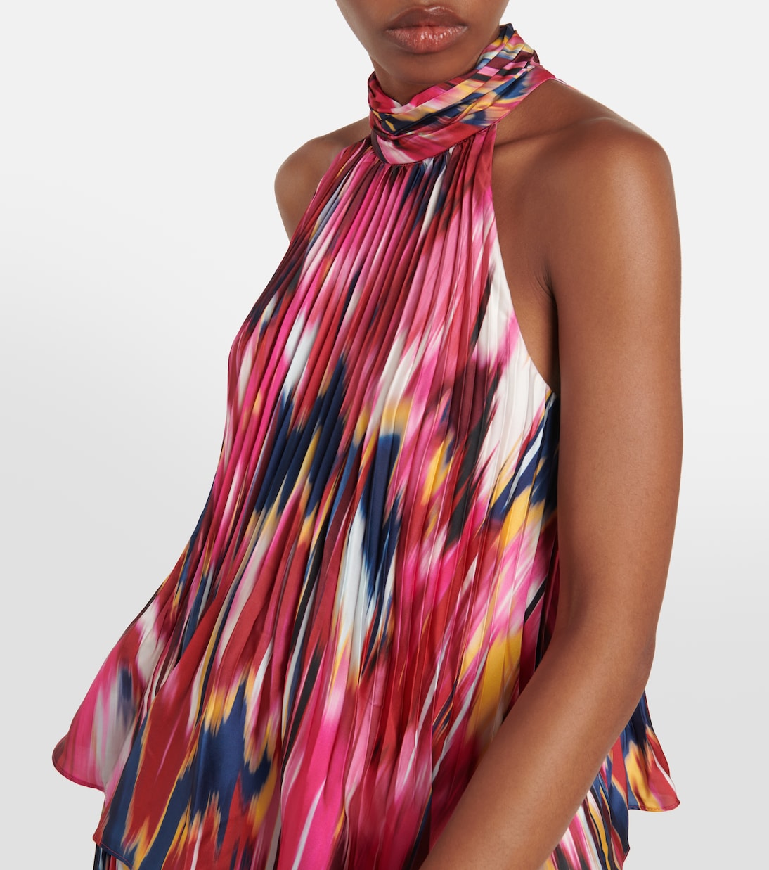 Yasenia printed plissé top | Simkhai