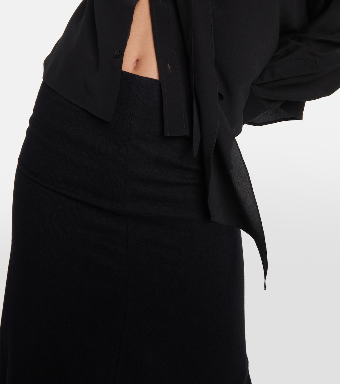 Virgin wool maxi skirt  | Ann Demeulemeester