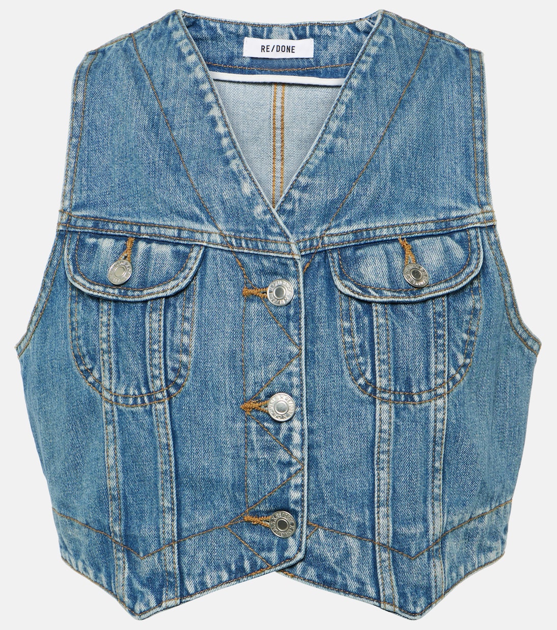 Cropped denim vest | Re/Done