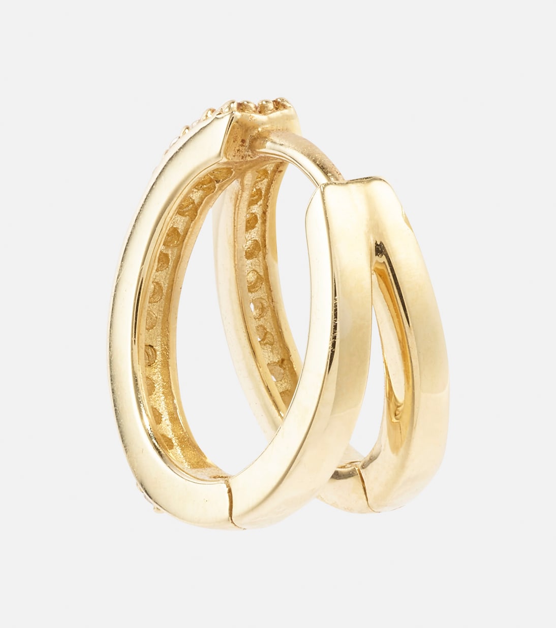 Orecchini in oro giallo 10kt con diamanti STONE AND STRAND per uno stile giovane e raffinato