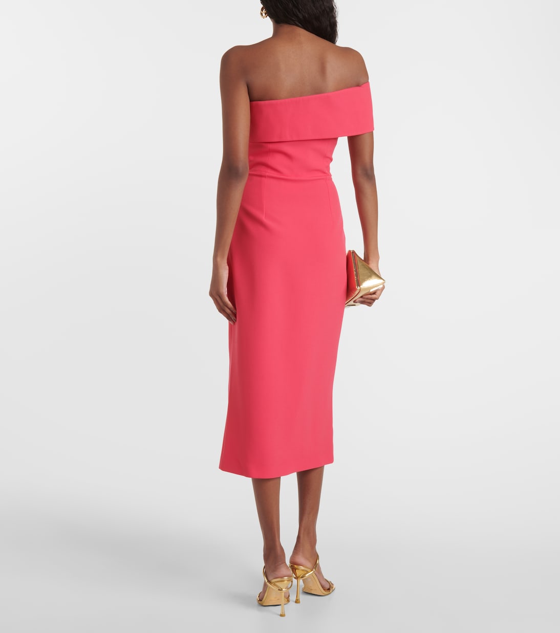 Vestido midi Opal de crepé | Safiyaa