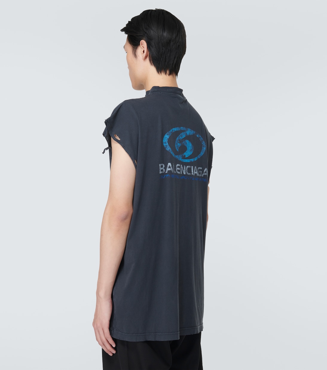 Camiseta de jersey de algodón estampado | Balenciaga