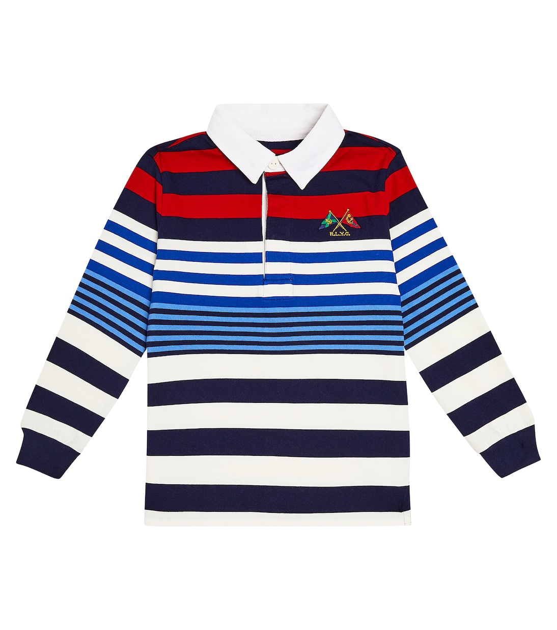 Striped cotton jersey polo shirt in multicoloured - Polo
