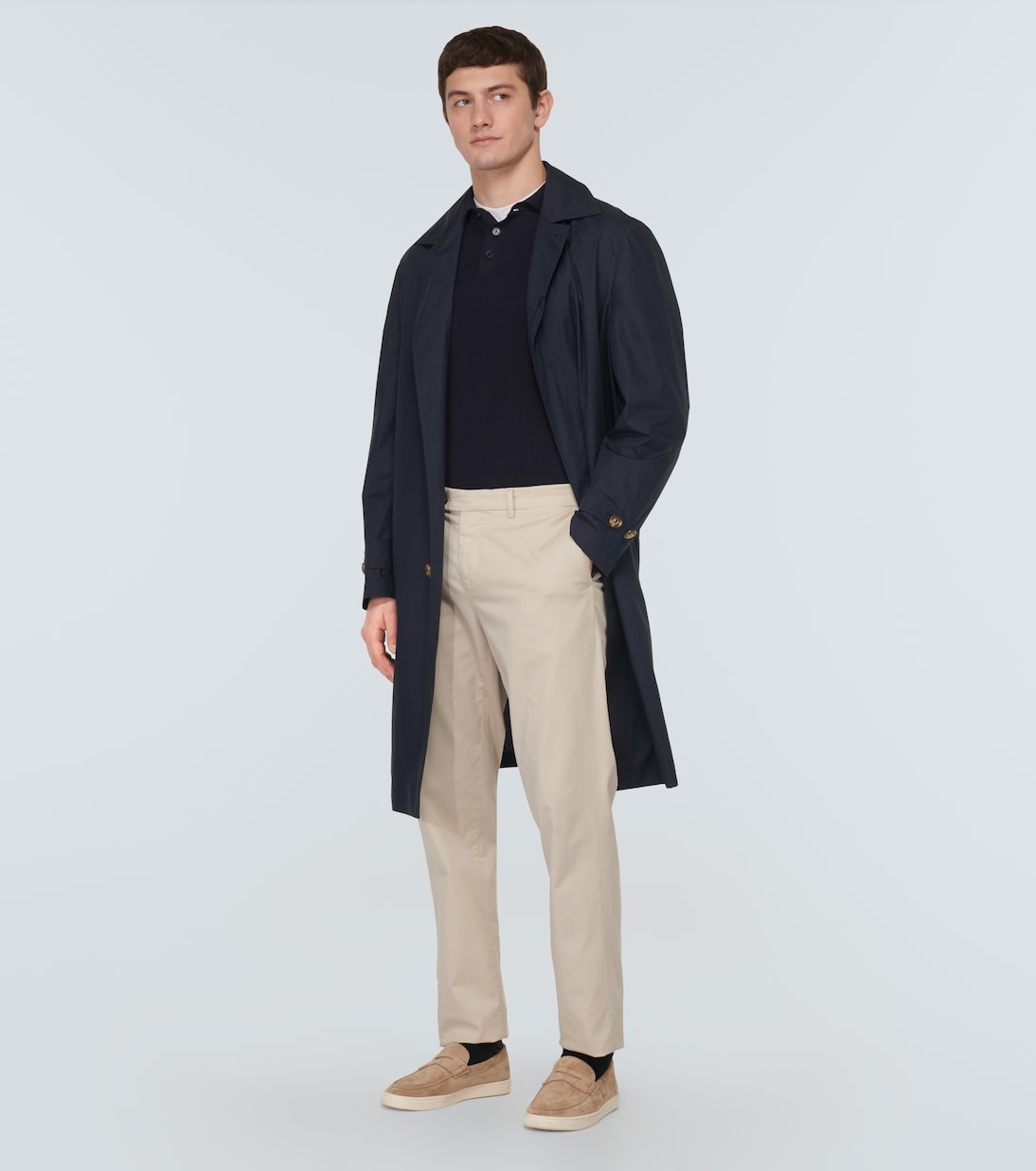 Gabardina de botonadura simple | Brunello Cucinelli
