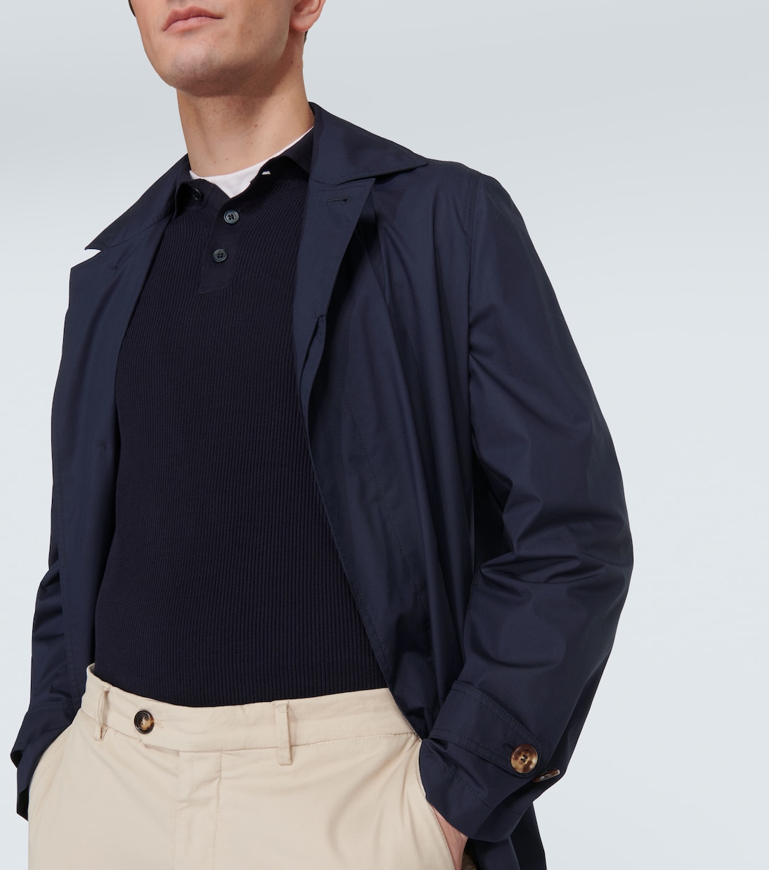 Gabardina de botonadura simple | Brunello Cucinelli