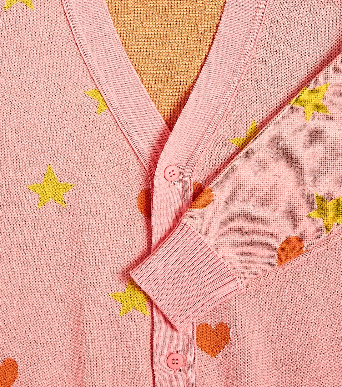 Cardigan Hearts Stars en coton | Tinycottons