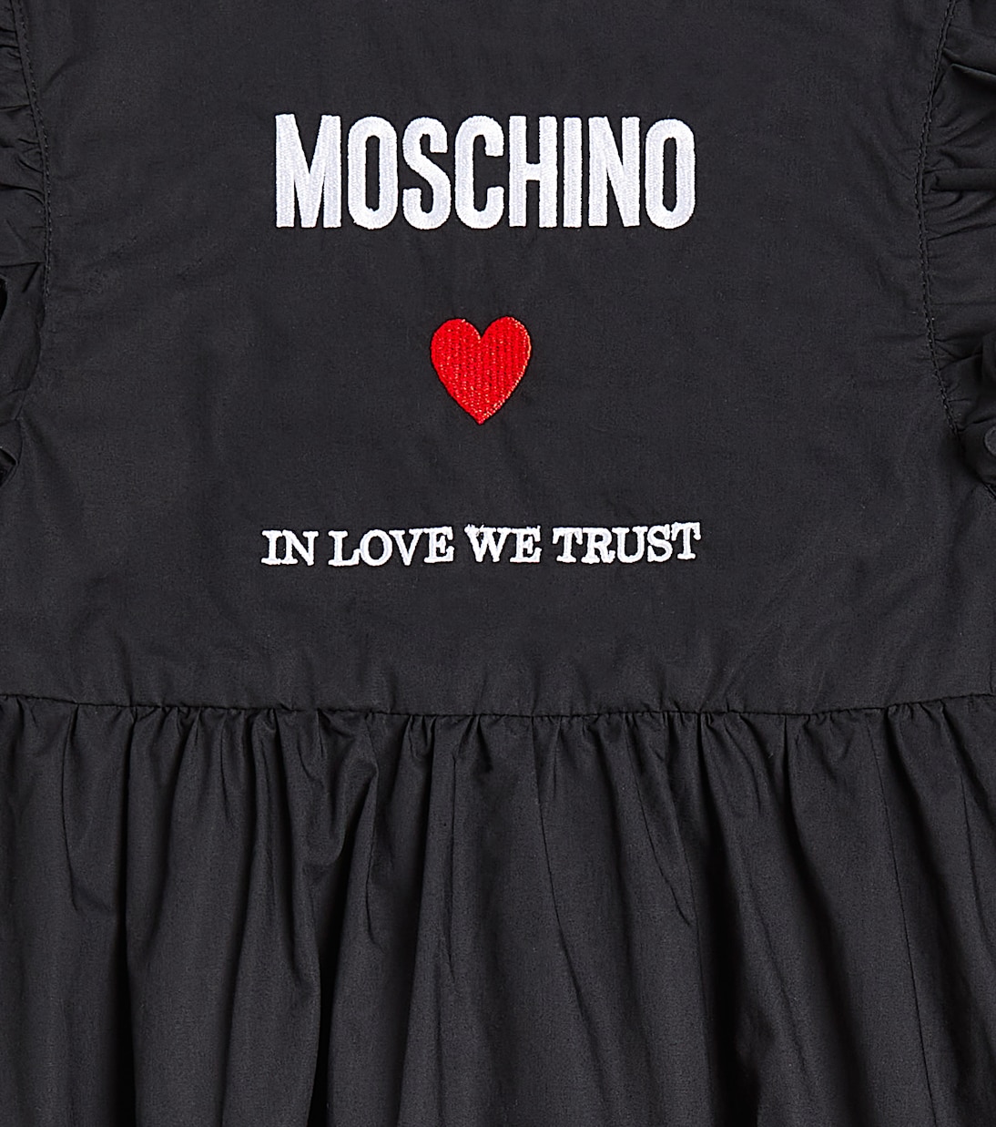 Abito in cotone con logo | Moschino Kids