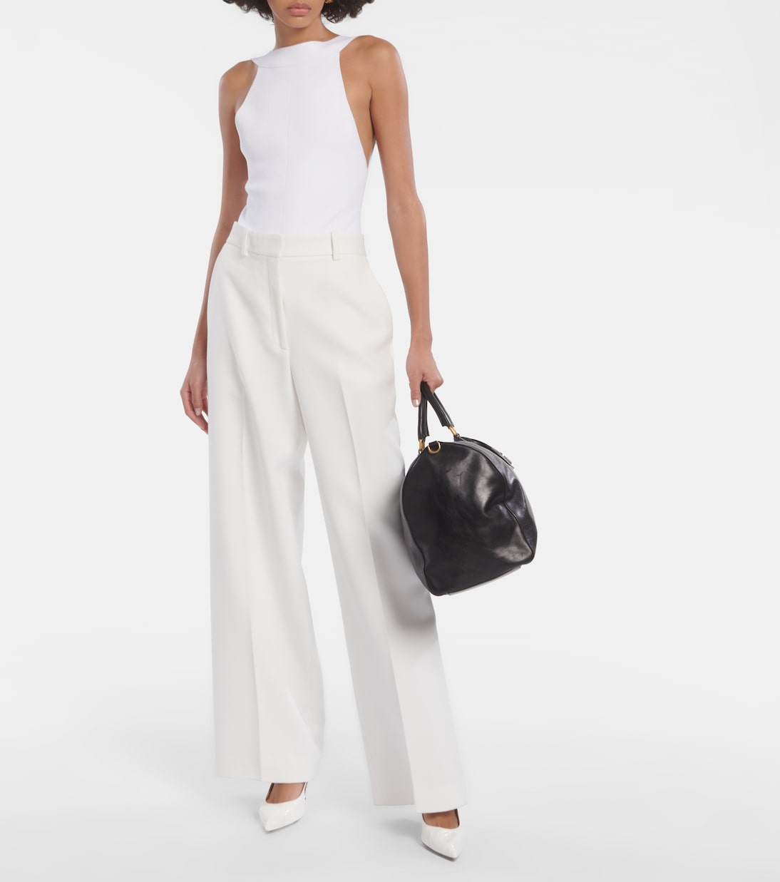 Pantalon ample Bacall à taille mi-haute | Khaite