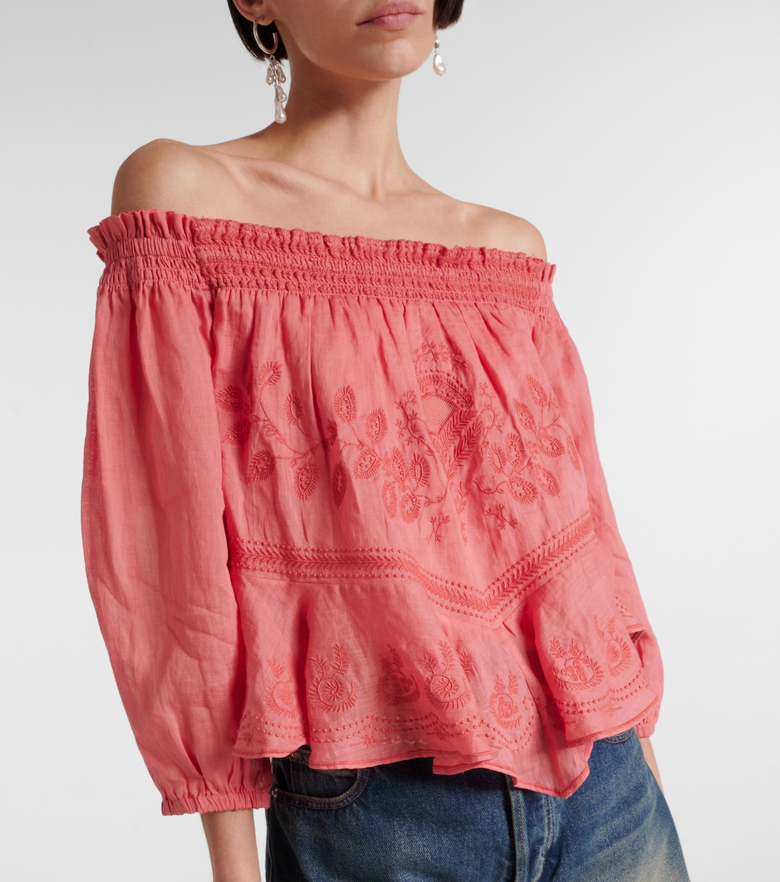Erine embroidered off-shoulder top | Isabel Marant