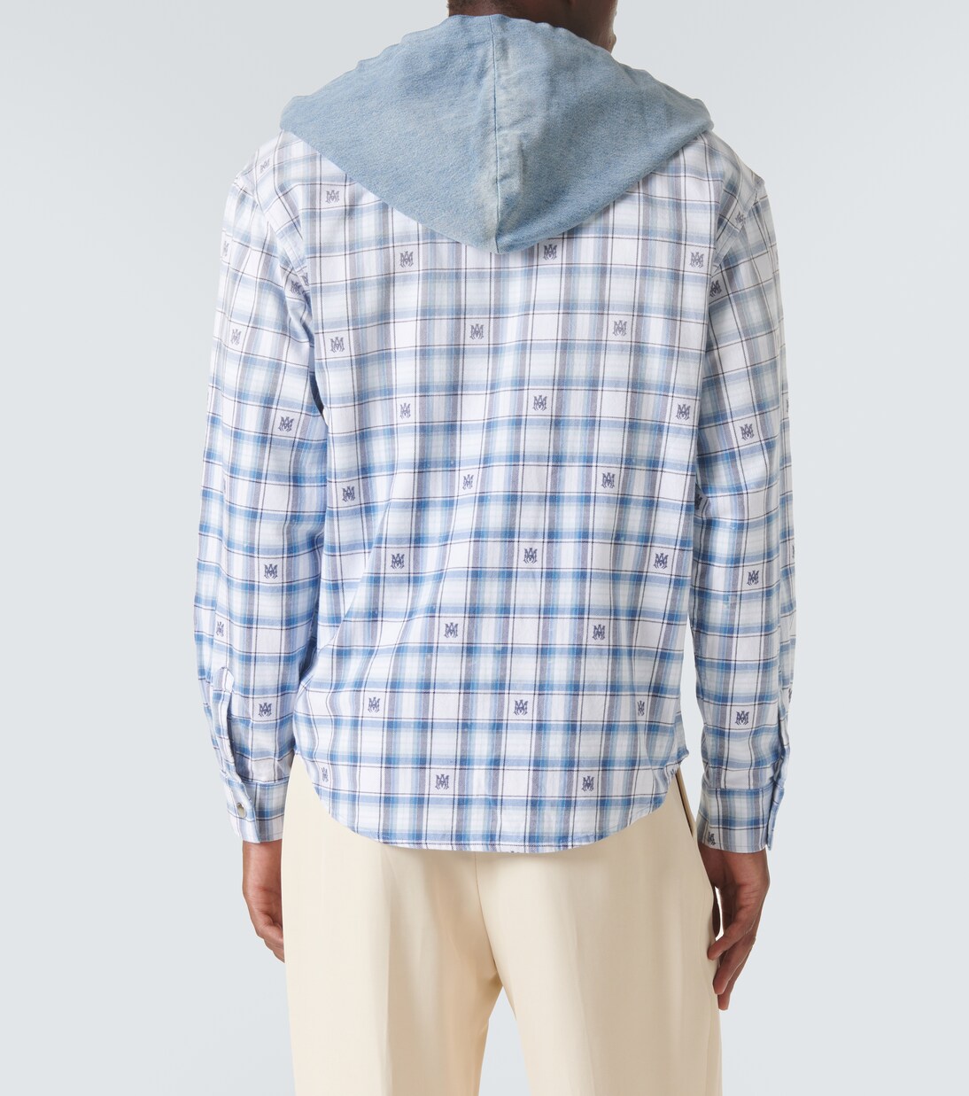 Sobrecamisa con capucha a cuadros | Amiri