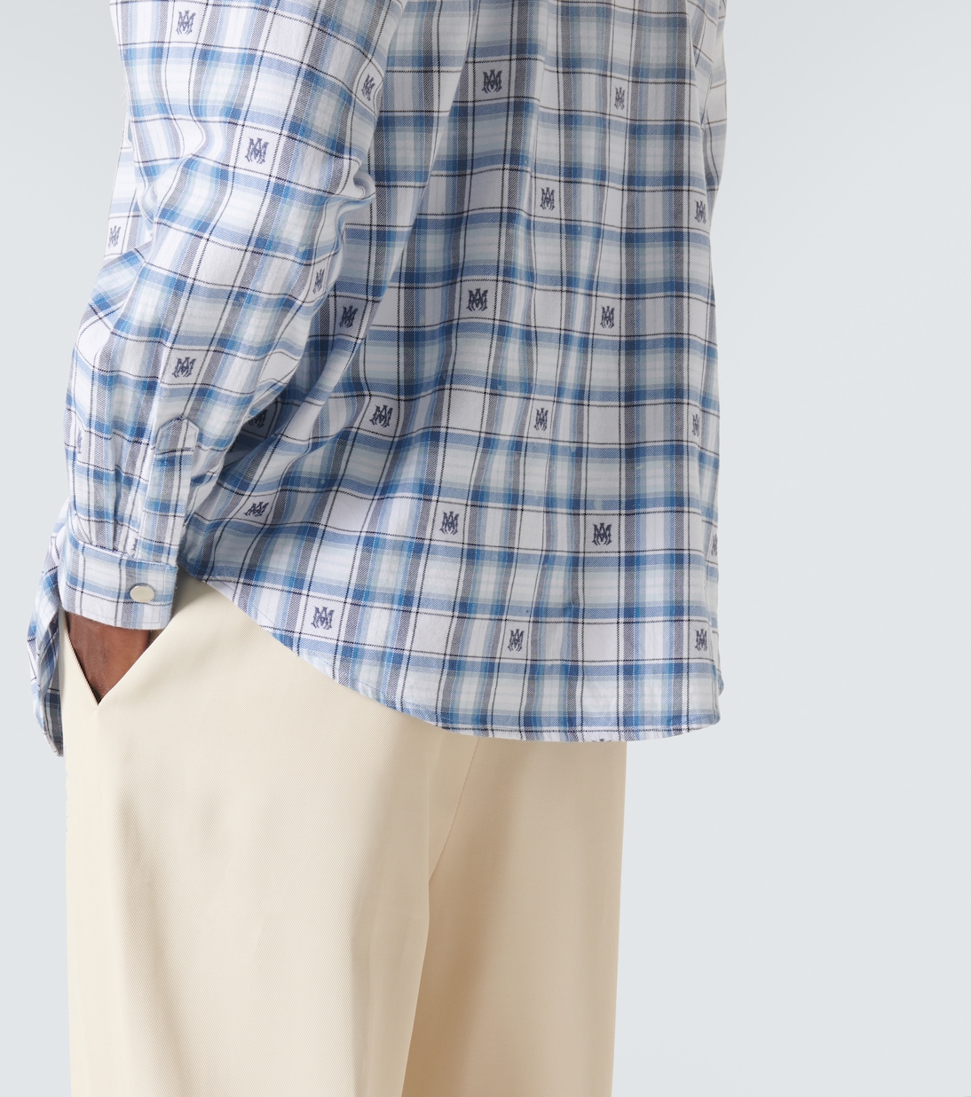 Sobrecamisa con capucha a cuadros | Amiri