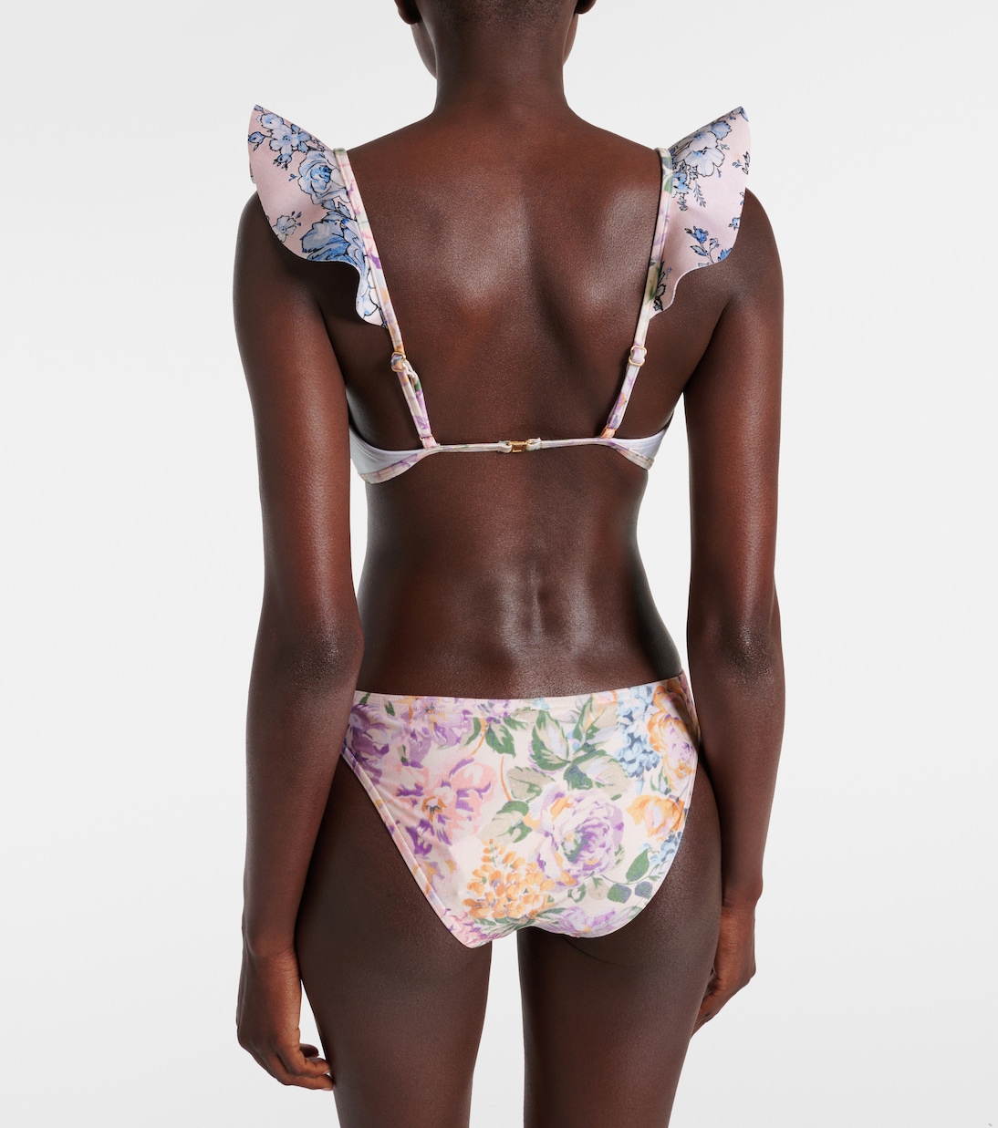 Top bikini Halliday con volant e stampa | Zimmermann