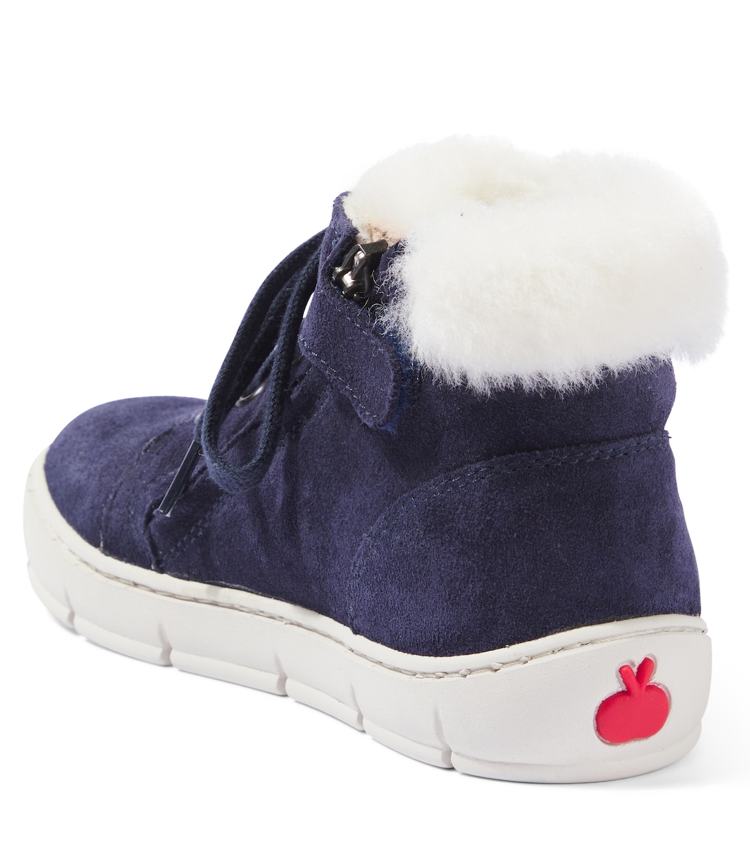 Sneakers Start Top aus Veloursleder mit Faux Fur | Pom d'Api