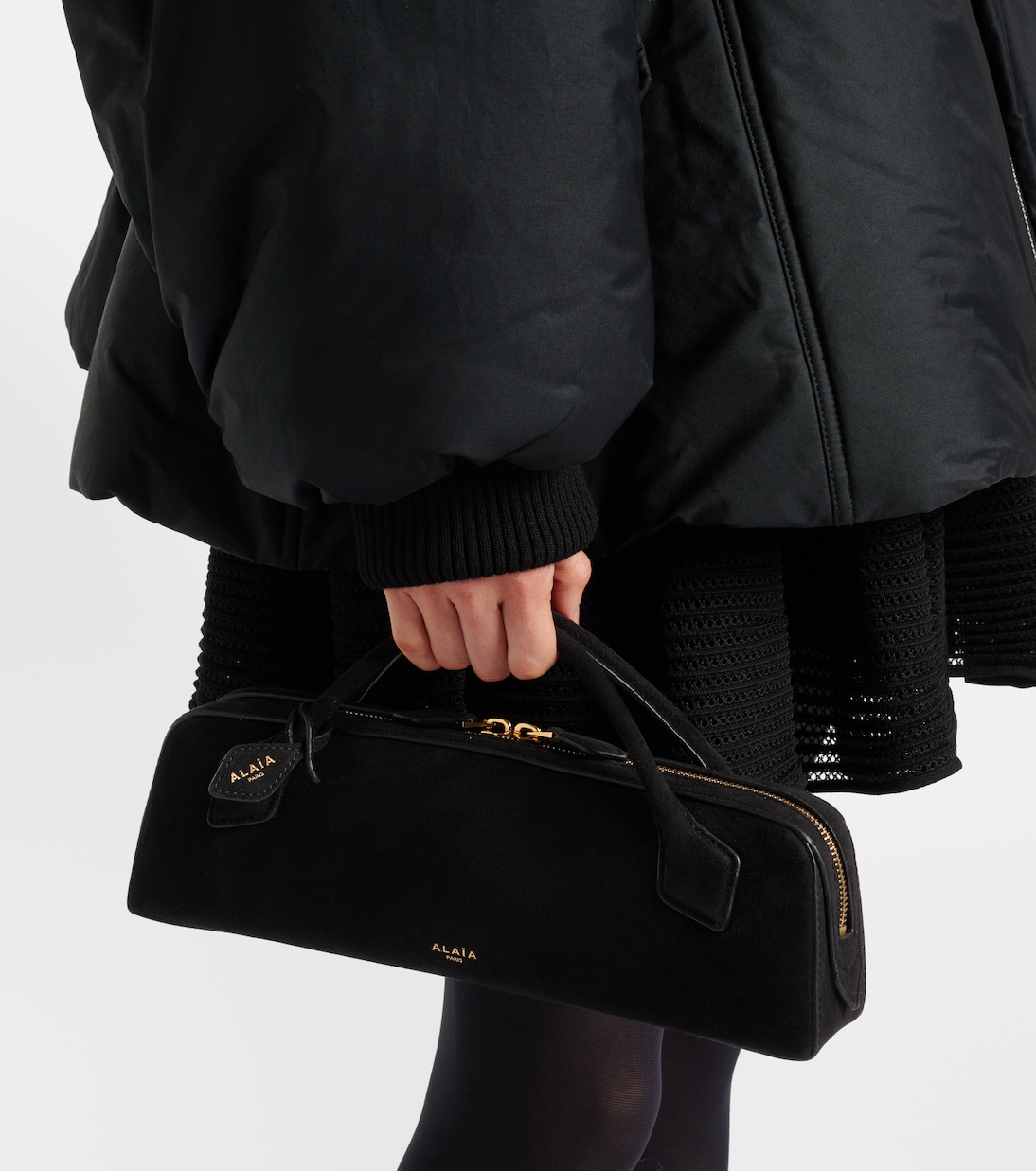 Pochette Le Teckel en daim | Alaïa