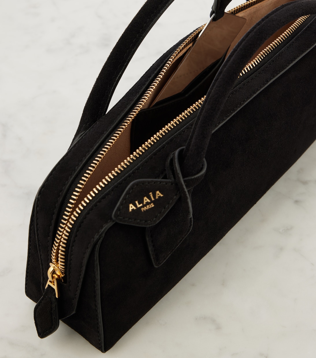 Pochette Le Teckel en daim | Alaïa
