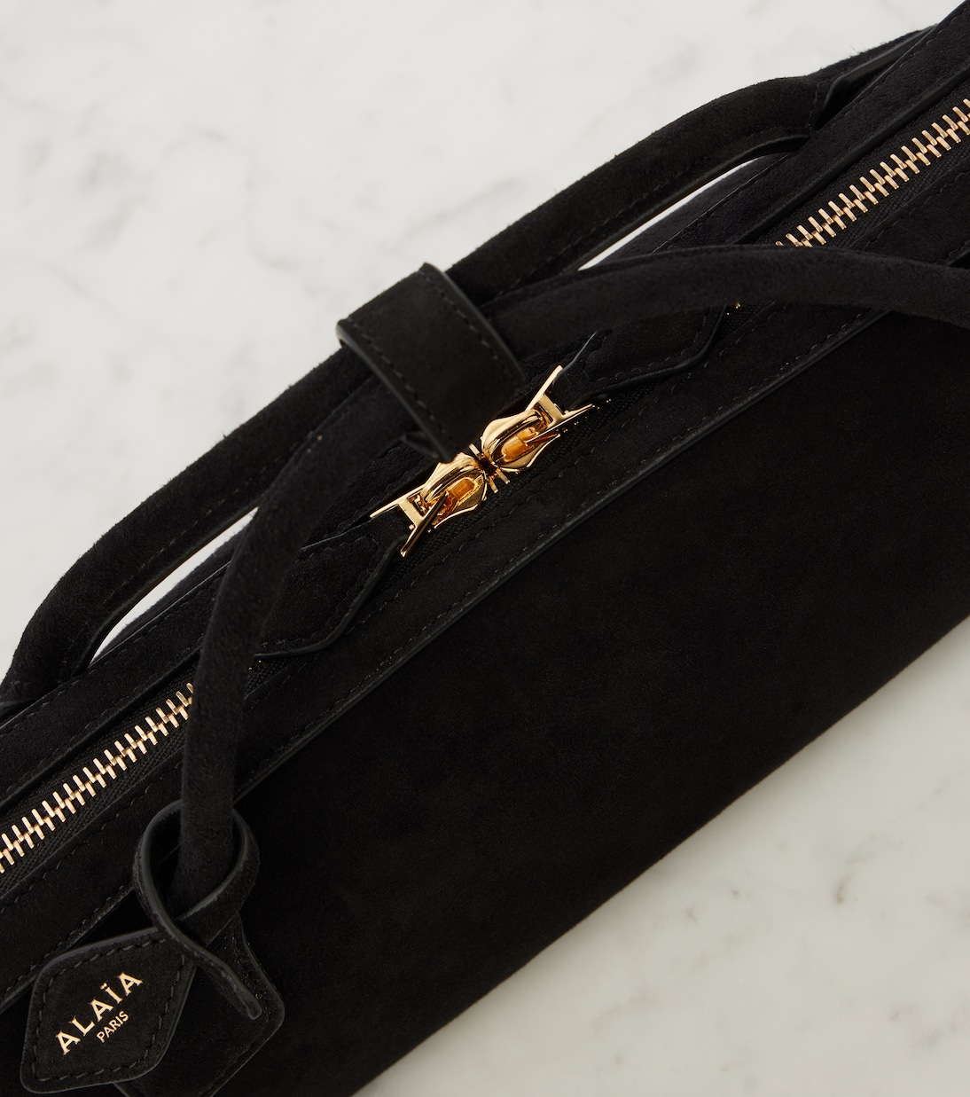 Pochette Le Teckel en daim | Alaïa