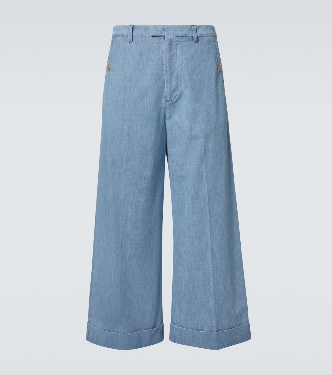 Jean ample raccourci à taille mi-haute | Valentino