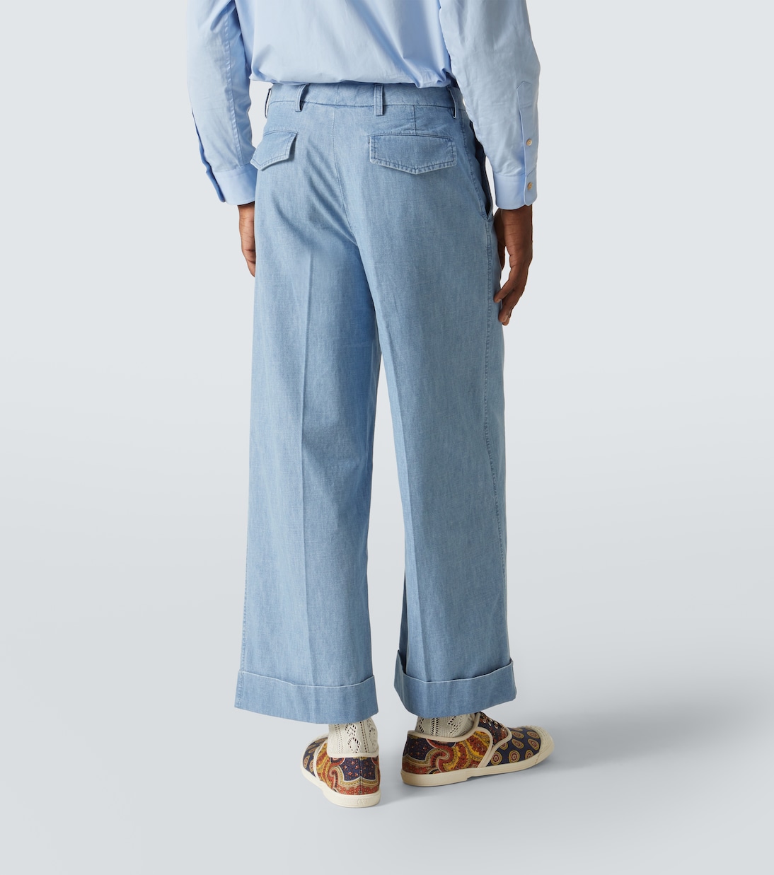 Jean ample raccourci à taille mi-haute | Valentino