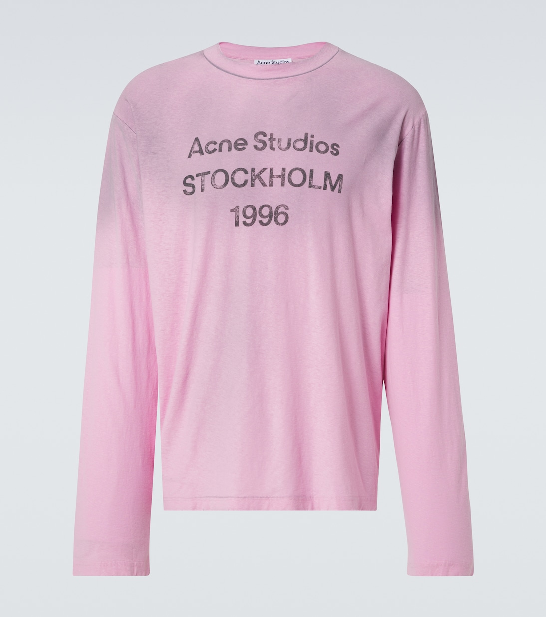 Camiseta de algodón y cáñamo con efecto desgastado | Acne Studios