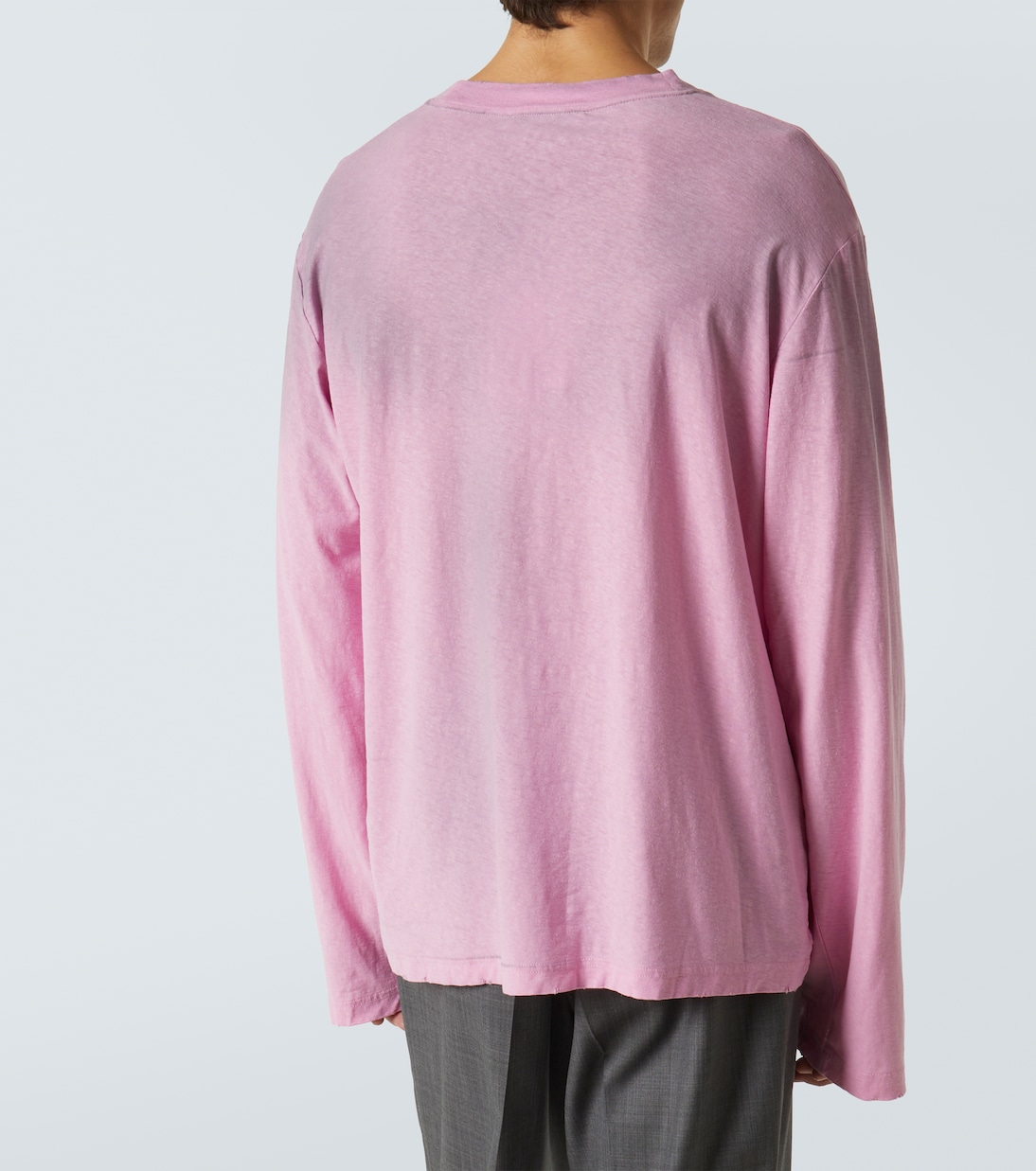 Camiseta de algodón y cáñamo con efecto desgastado | Acne Studios