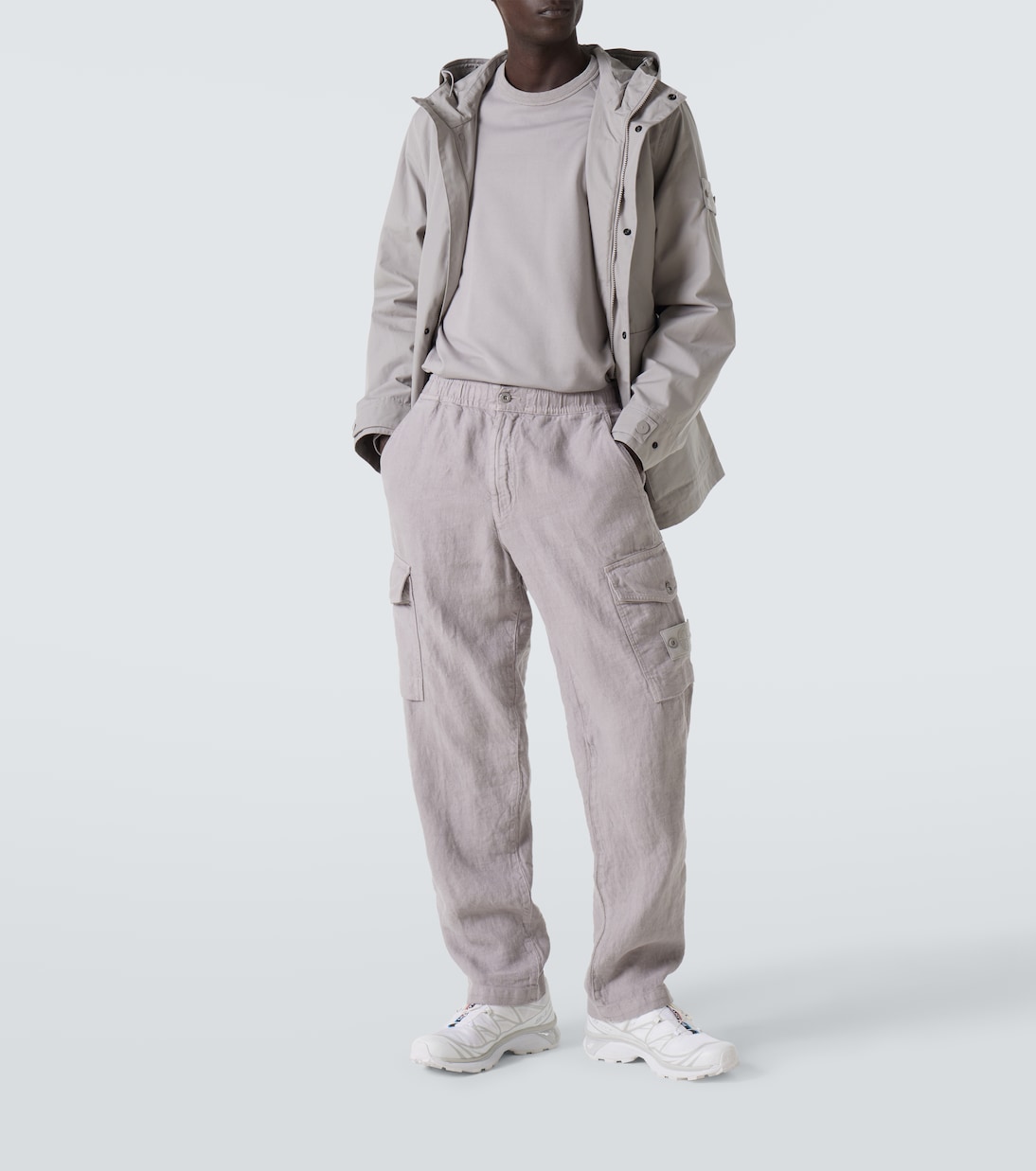 Cargohose Ghost Compass aus Leinen | Stone Island