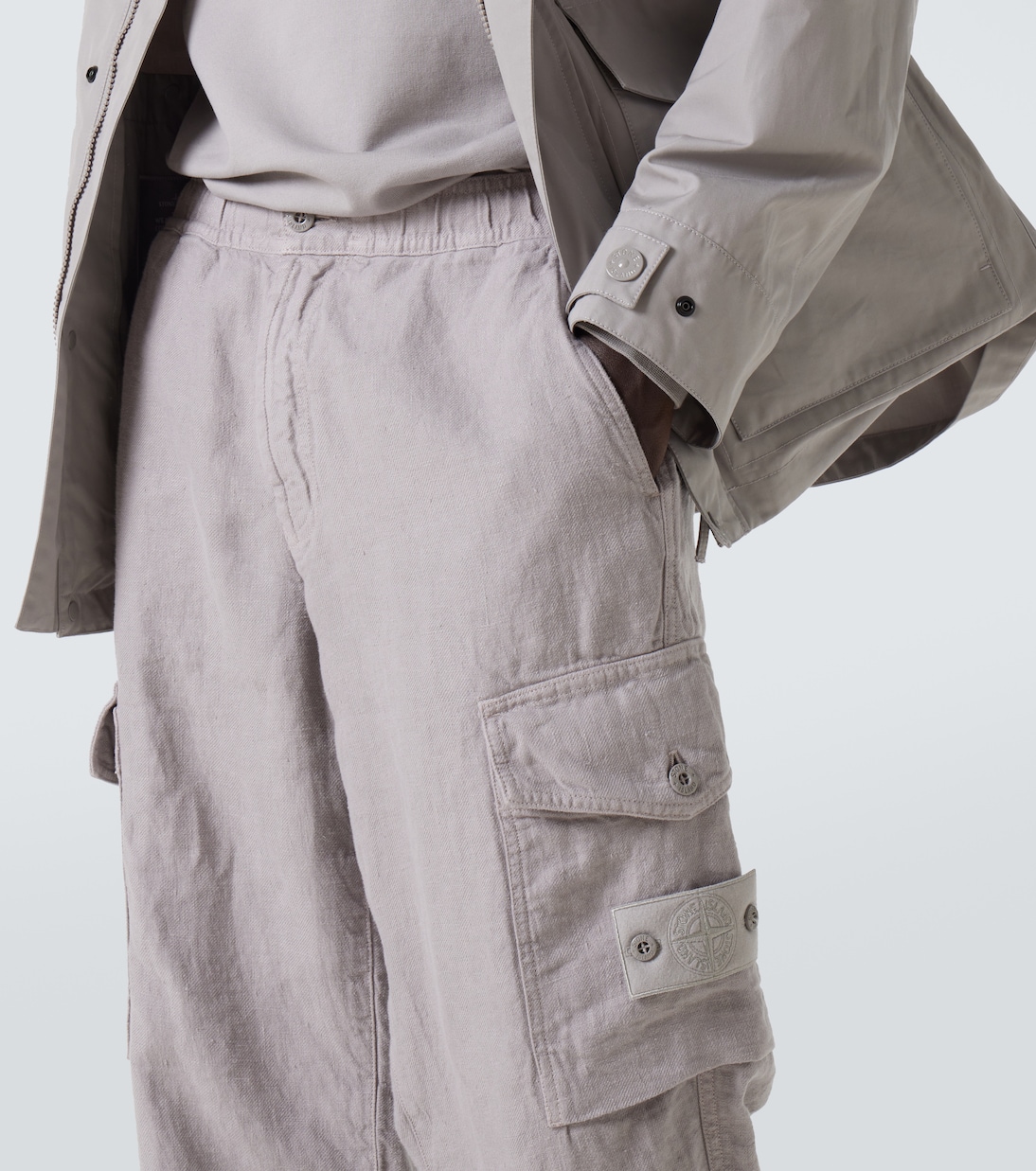 Cargohose Ghost Compass aus Leinen | Stone Island